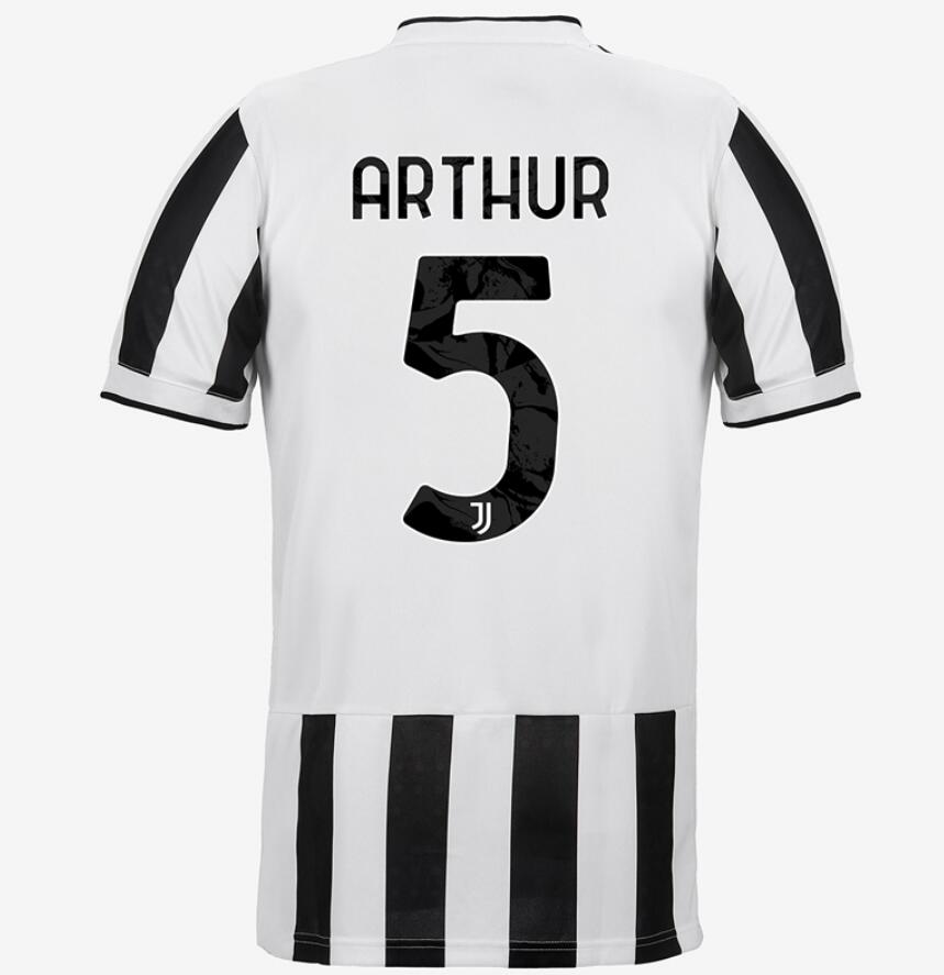 2021/22 Juventus Home Kit Soccer Jersey with ARTHUR 5 printing